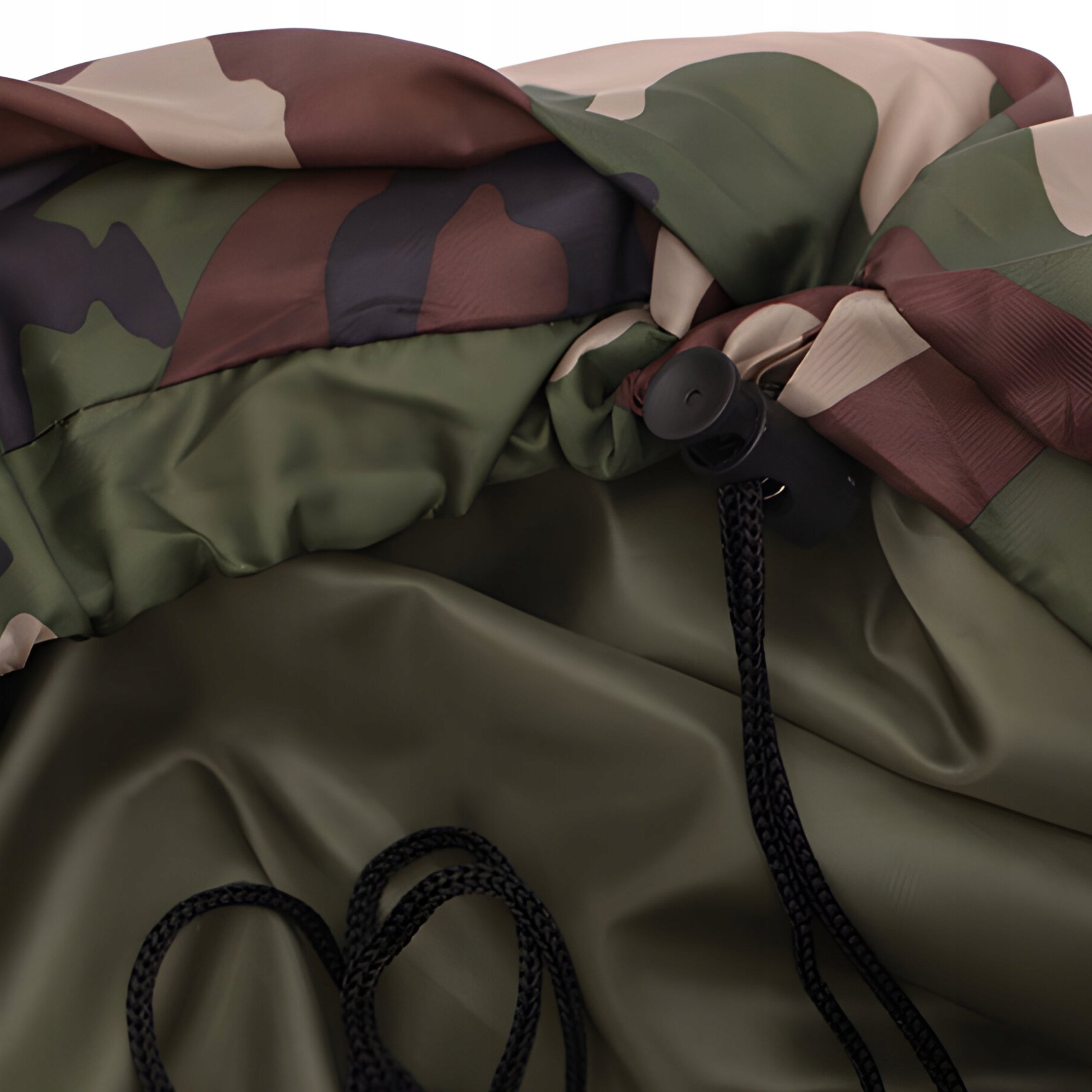 TOURIST SLEEPING BAG QUILT MUMMY WITH HOOD WARM CAMO 210x75CM COVER Manufacturer code DUŻY ŚPIWÓR WOJSKOWY MORO NA ZIMNO XXL