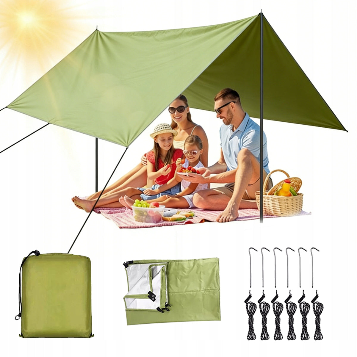 TOURIST TARP SHEET CAMPING 3X3M