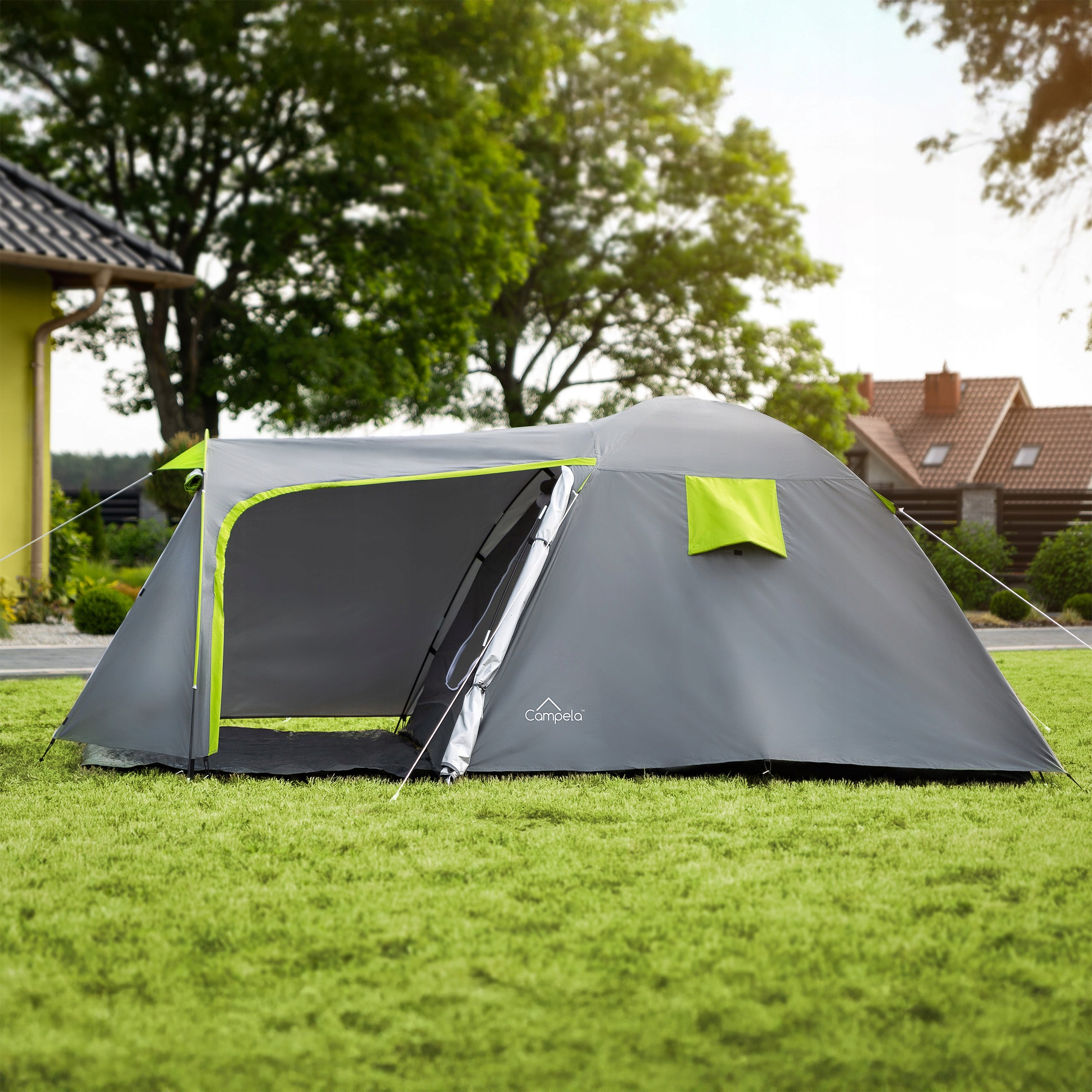 TOURIST TENT 4 PERSON FAMILY CAMPING WATERPROOF CAMPELA Waterproofness 3000 mm
