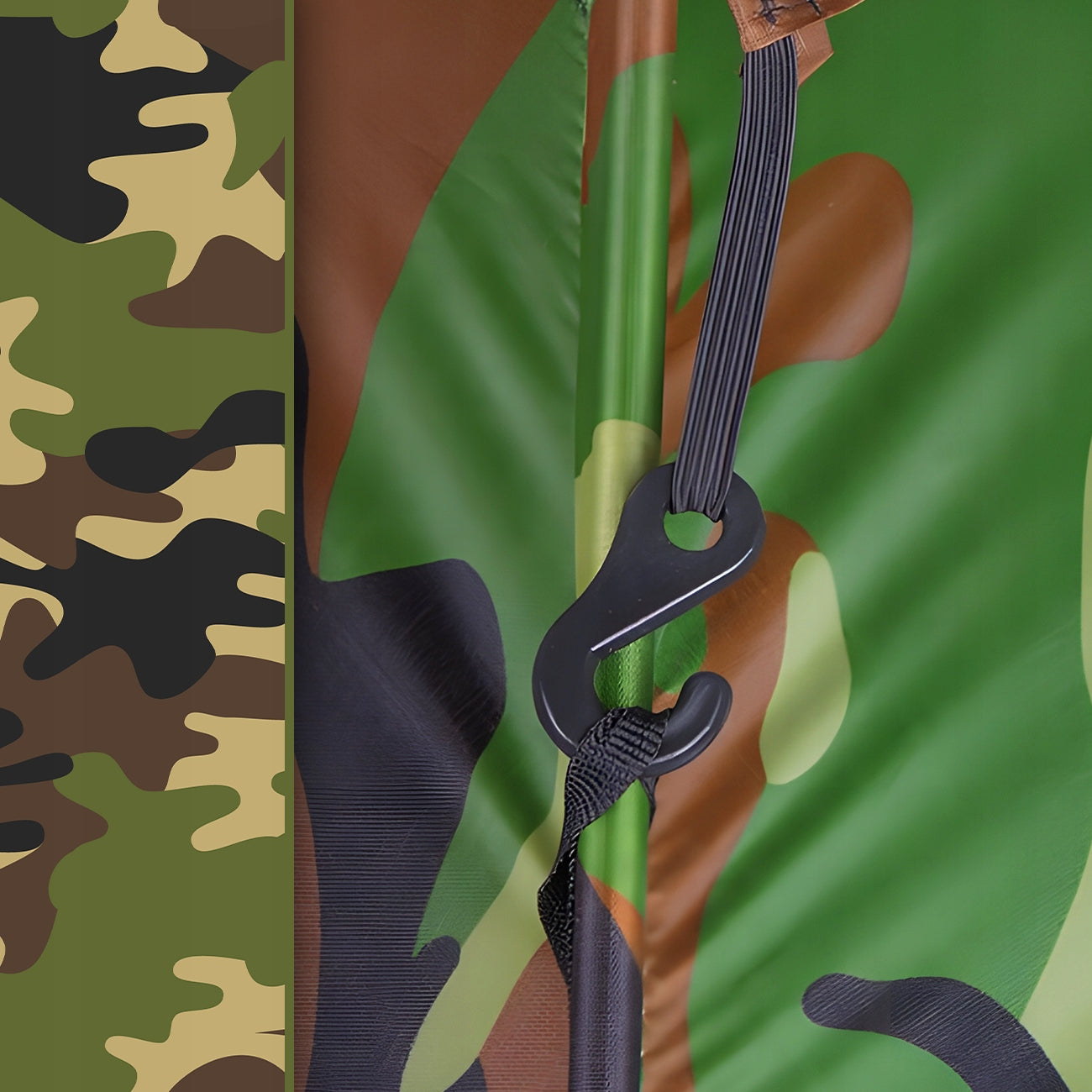 TOURIST TENT CAMO 4-PERSON CAMPING WITH MOSQUITO NET WINDOW 200 x 200CM Model NAMIOT SOLIDNY IGLO ŁATWY MONTAŻ SOLIDNY MOCNY