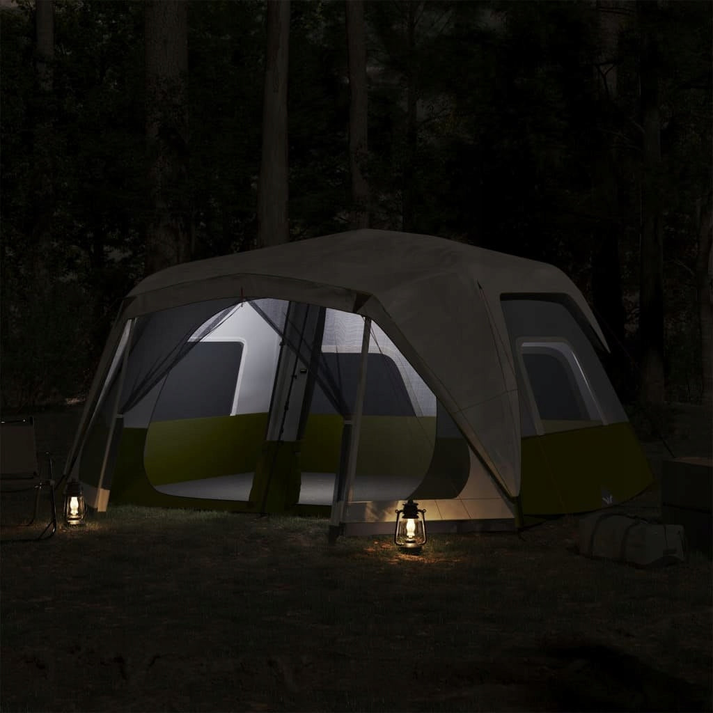 TOURIST TENT LIGHT GREEN BLACKOUT WITH LED Brand VidaXL