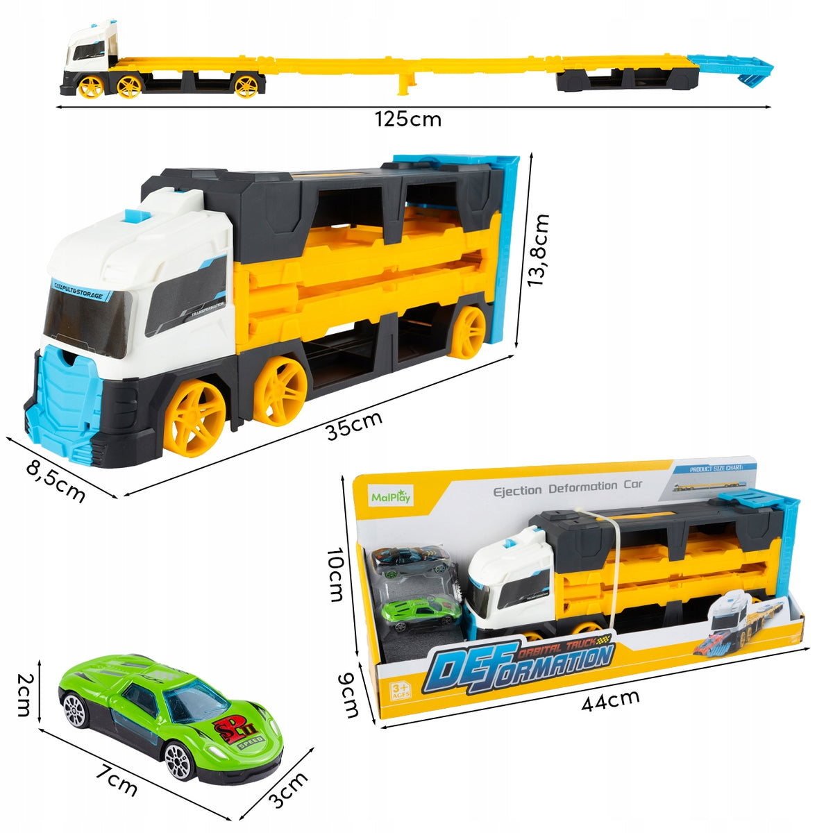 TOW TRUCK TIR LAUNCHER CARS TRUCK 2 CARS RESORAKI TOY TRANSPORTER Packaging status original