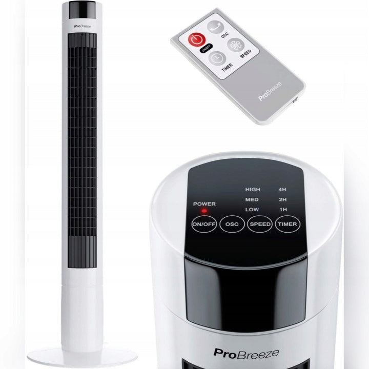 TOWER FAN PROBREEEZE OSCILLATING 40 INCHES FAN TIMER HIT