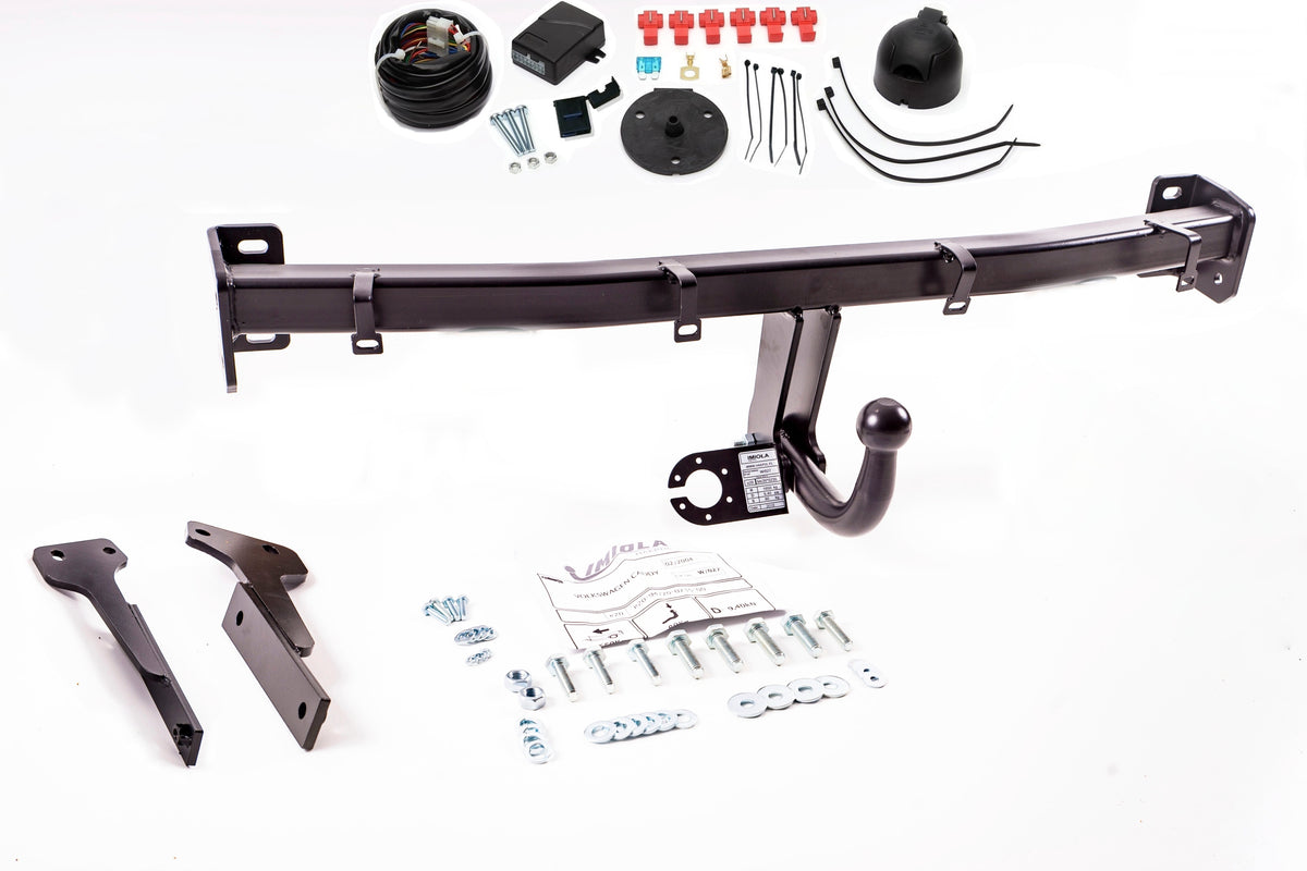 TOWING HOOK + 7PIN MODULE + VW CADDY harness from 2004 to 2020 1650kg Manufacturer's catalog number W/027 M7