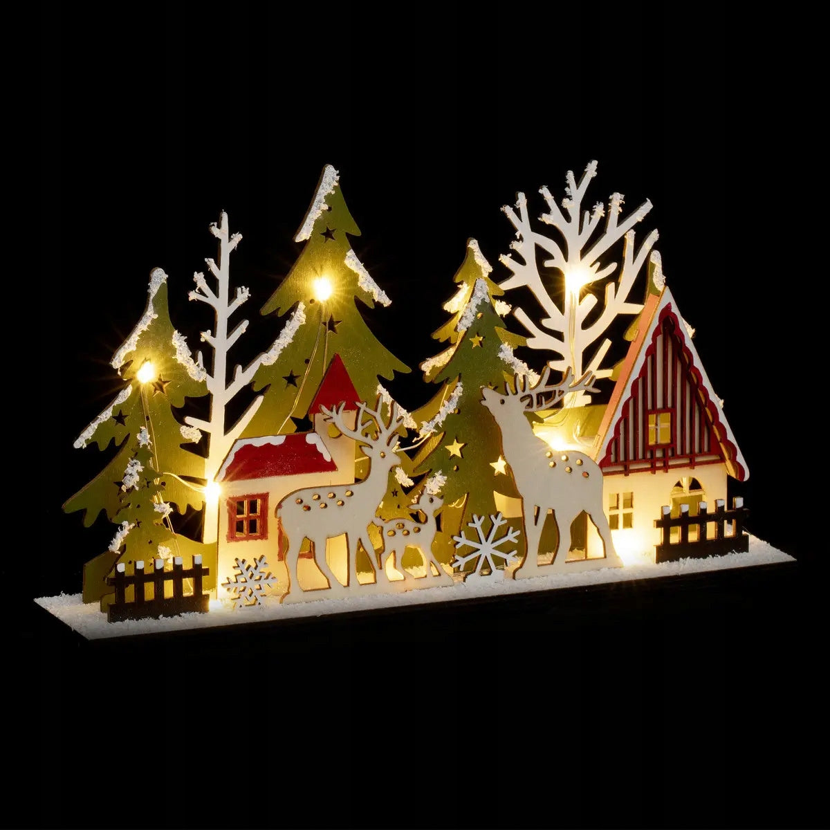 TOWN CHRISTMAS SCENE 13 LED 30X6X17 CM Packaging status original