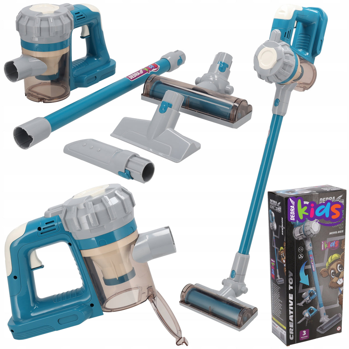 TOY Creative DEDRA Kids VERTICAL VACUUM CLEANER Suction Sound for Baby