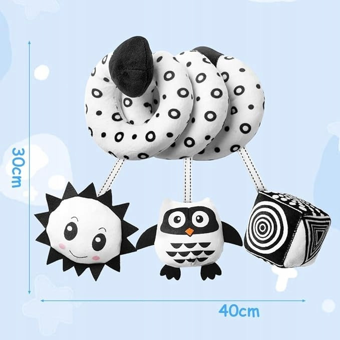 TOY FOR NEWBORN CRIB CARRIER CRADLE SPIRAL CONTRAST OWL Brand no brand