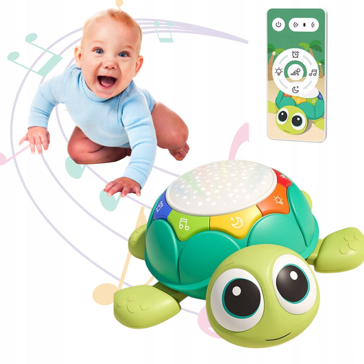 TOY INTERACTIVE TURTLE WALKING ESCAPING FOR CHILDREN MUSIC PILOT Packaging status original