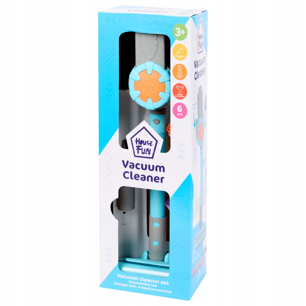 TOY INTERACTIVE VACUUM CLEANER FOR KIDS HANDHELD VERTICAL WITH STAND D8 Manufacturer code odkurzacz dla dzieci z końcówkami na baterie