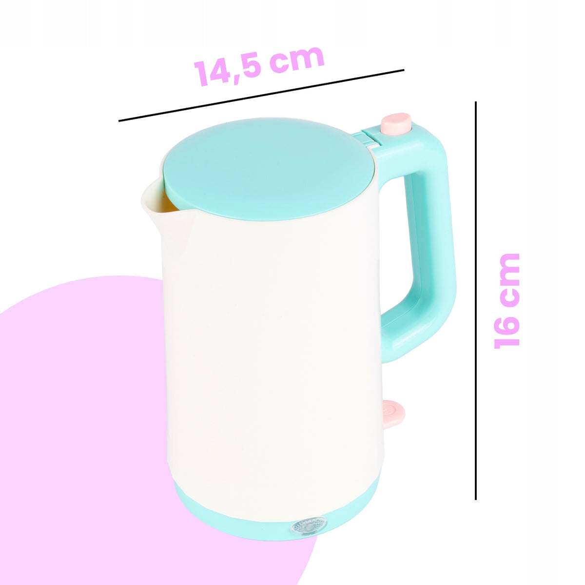 TOY KETTLE FOR CHILDREN'S KITCHEN 3+ LIGHT SOUND OPENING LID Manufacturer code 114173