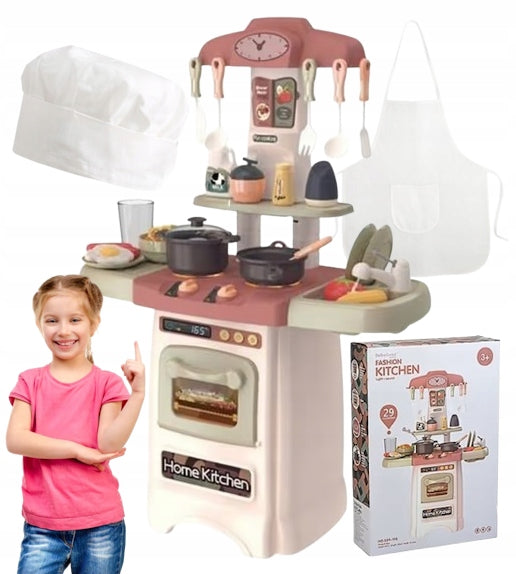 TOY KITCHEN 29 EL FOR CHILDREN WITH TAP STEAM INTERACTIVE BURNERS