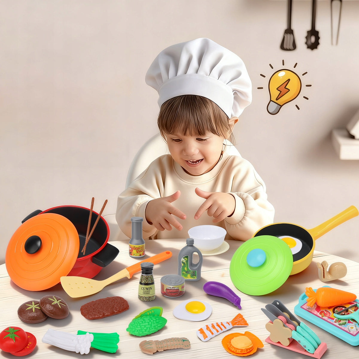 TOY KITCHEN FOR CHILDREN KITCHEN SET FOR COOKING |35 ELEMENTS| Brand no brand