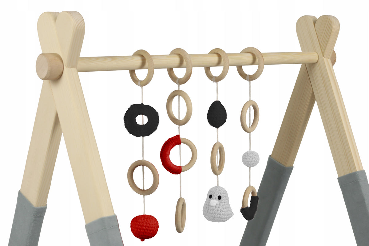TOY PENDANTS FOR EDUCATIONAL STAND 4 PIECES BABY GYM HANDMADE EAN (GTIN) 5905344596033