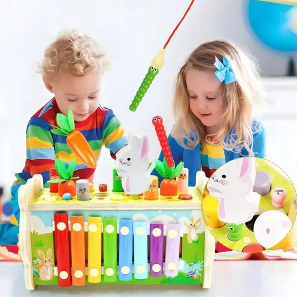 TOY PIANO CYMBALS WOODEN SORTER 8IN1 FOR ONE YEAR OLD CHILD HOME Kid's age 1＋ month