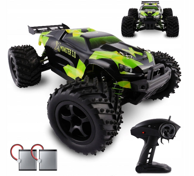 TOY REMOTE CONTROLLED CAR MONSTER 30 KM/H 2 BATTERIES INCLUDED OV
