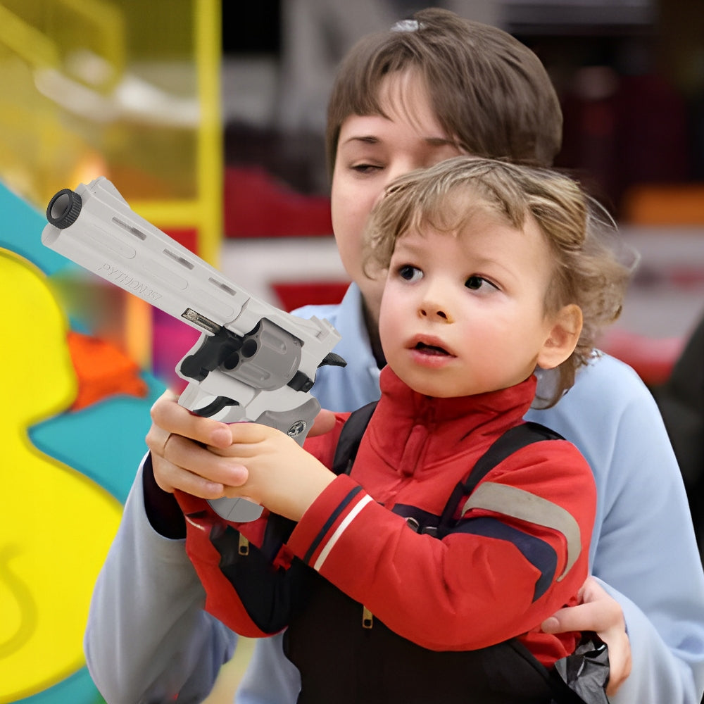 TOY REVOLVER GUN FOR SOFT BULLET CARTRIDGES SILVER FOR CHILDREN Brand no brand