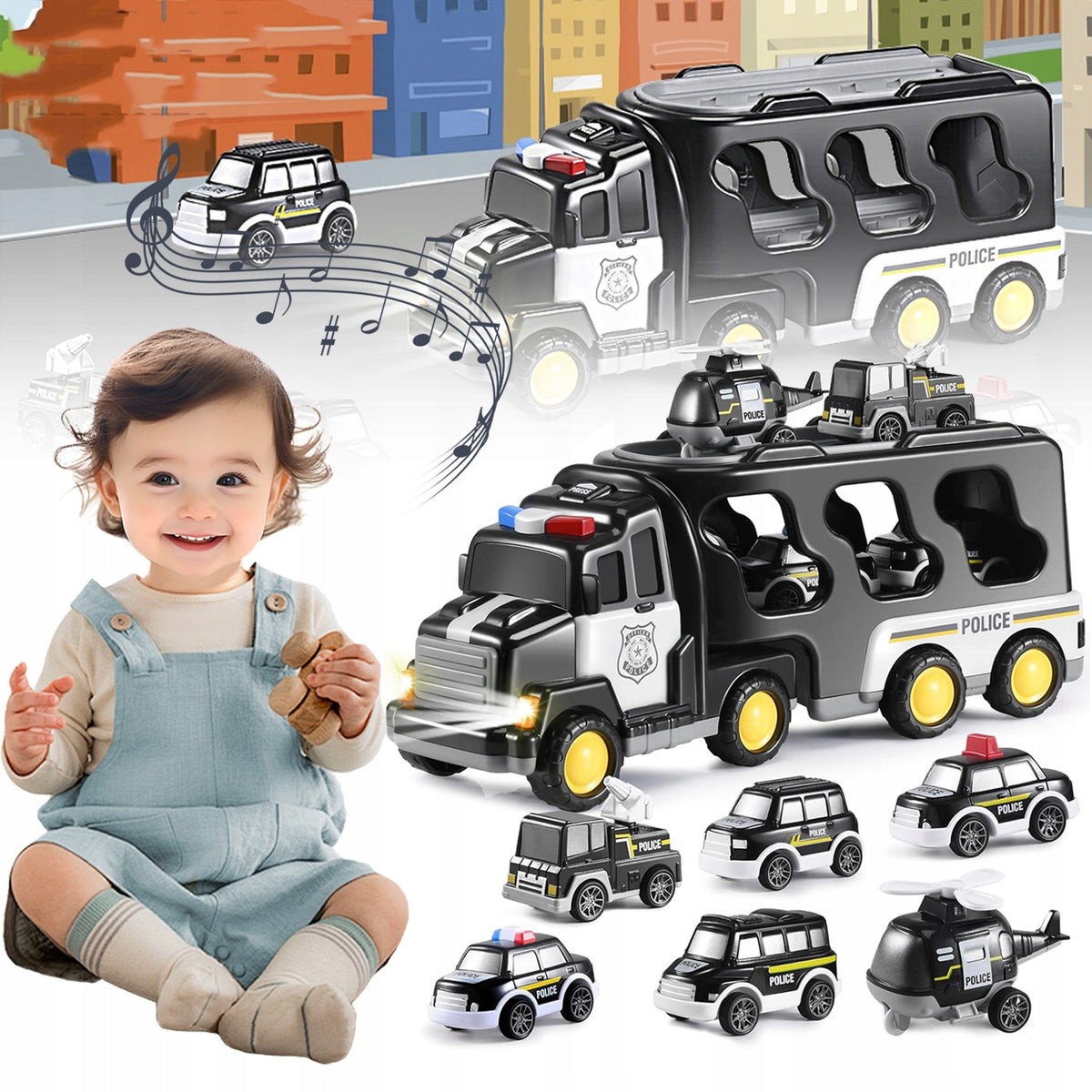 TOY TRUCK FOR CHILD, POLICE VEHICLES, TOY CAR CHILD