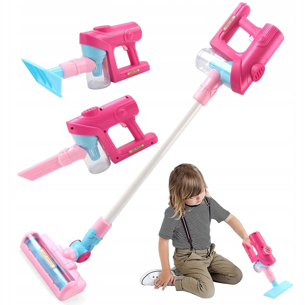 TOY VACUUM CLEANER FOR CHILDREN WITH LIGHT AND SOUND SUCTION FUNCTION PINK