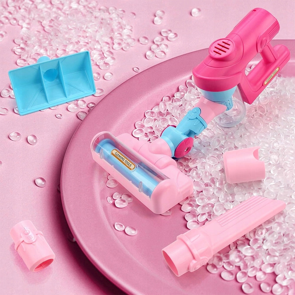 TOY VACUUM CLEANER SET SUCTION FUNCTION IDEAL FOR CHILDREN PINK Brand Bedee