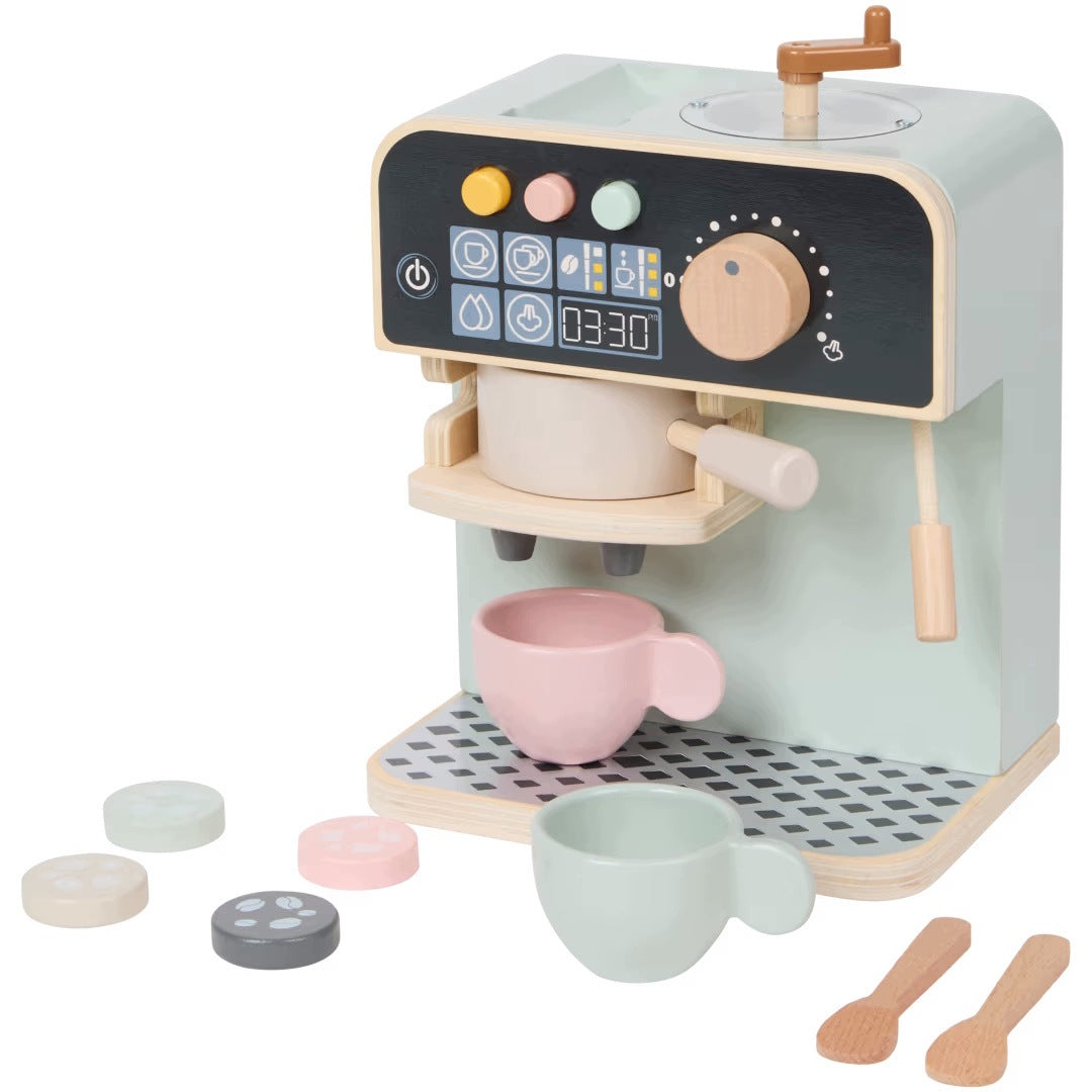 TOY WOODEN COFFEE MAKER KITCHEN ACCESSORIES MINI MATTERS 3+