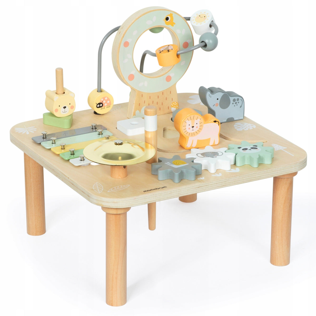 TOYS FOR ONE-YEAR-OLD CHILD WOODEN EDUCATIONAL TABLE CYMBALS GIFT