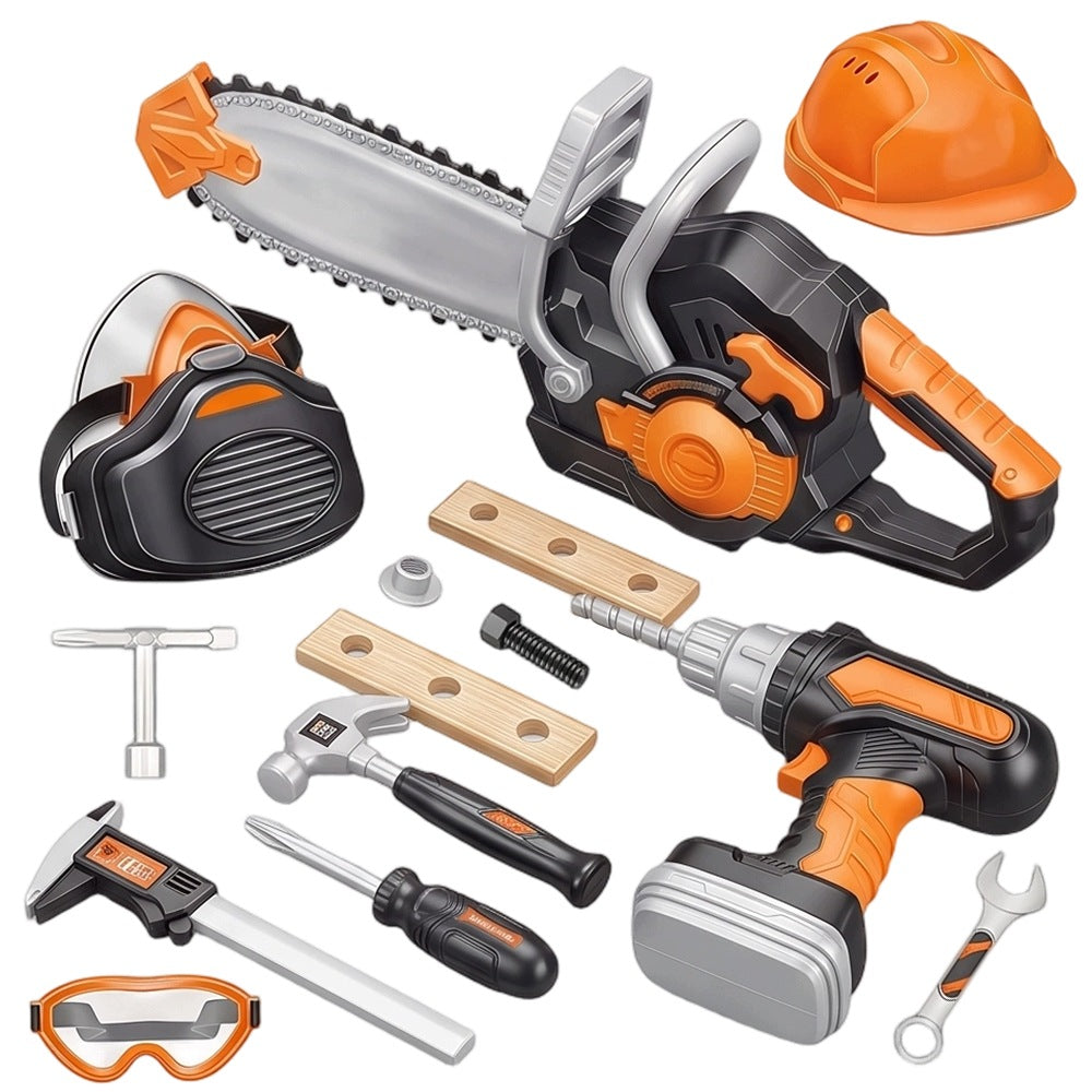 TOYS TOOLS ELECTRIC SAW AND DRILL FOR CHILDREN 3+ 32 ELEMENTS