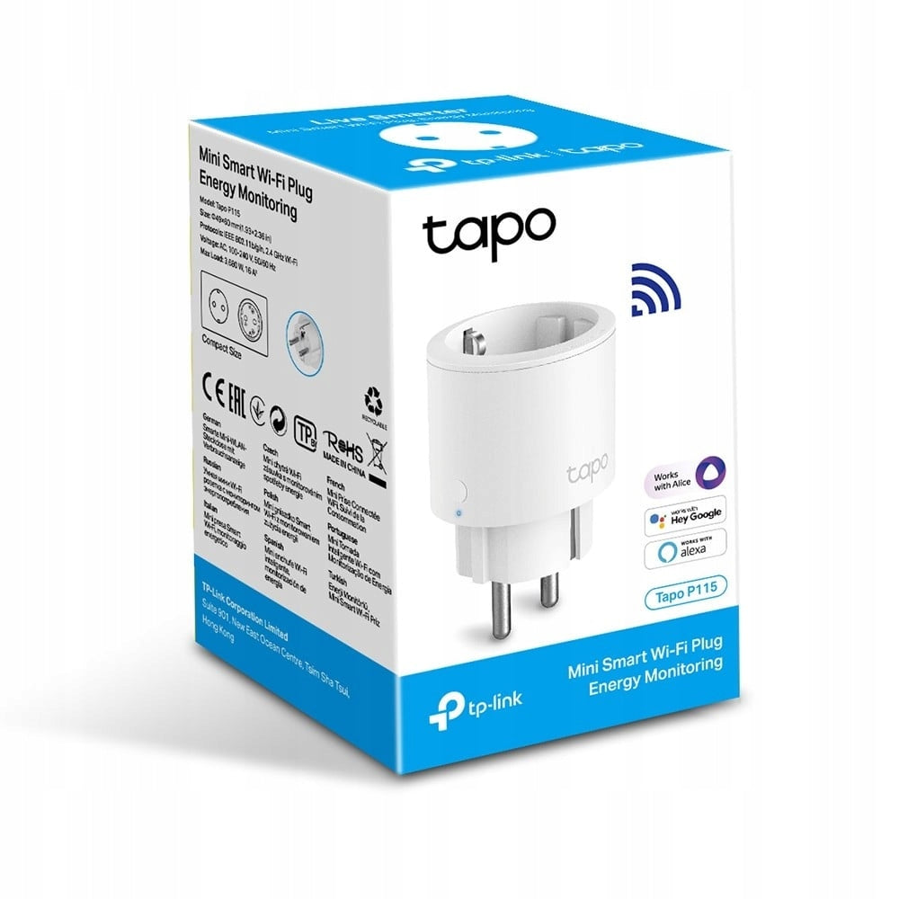 TP-Link Tapo P115 Smart WiFi Smart Plug 3680W 2.4GHz Manufacturer code P115