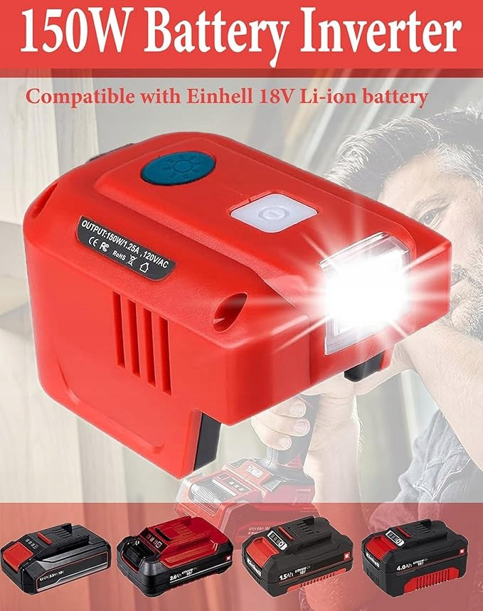 TPDL 150W Converter for Einhell 18V 230V USB LED Batteries Packaging status original