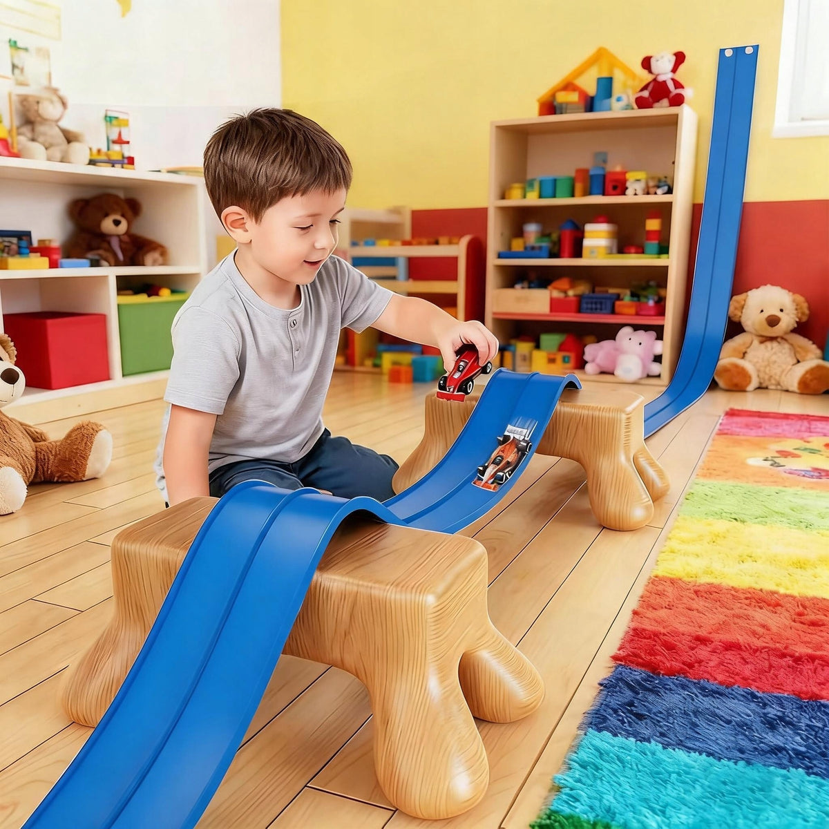 TRACK FLEXIBLE RACING PVC 390CM TOY FOR CHILDREN GIFT SET Vehicle type trains and tracks