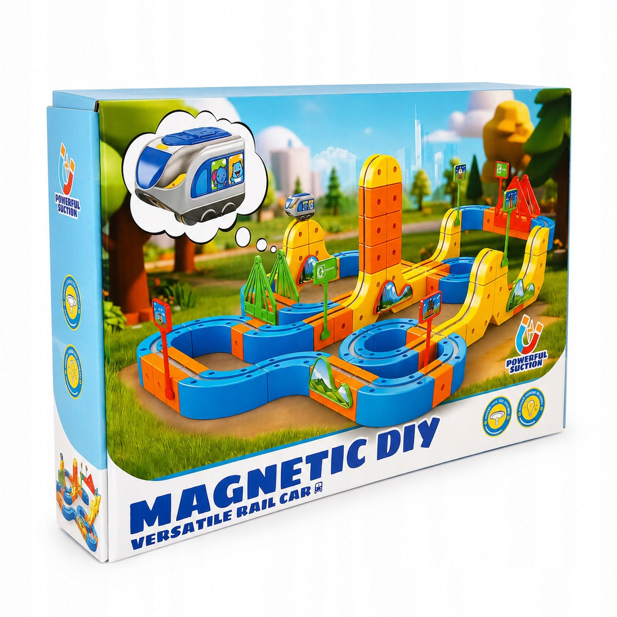 TRACK MAGNETIC BLOCKS Electric Railway Gravity TRACKS TRAIN 149el Brand DK