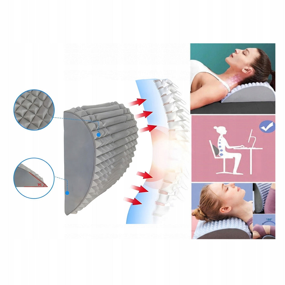 TRACTION CUSHION FOR BACK NECK PAIN STRETCHING NECK RECTIFIER MASSAGE