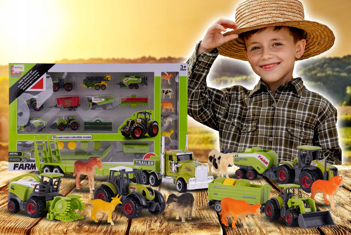 TRACTOR FARMER AGRICULTURAL MACHINERY SET FARMER FOR CHILDREN Manufacturer code 110210