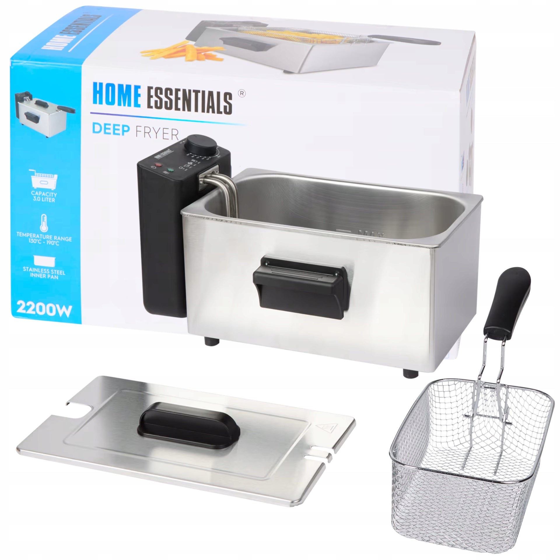 TRADITIONAL AIR FRYER 2200W STAINLESS 3L COMPACT AIR FRYER Packaging status original
