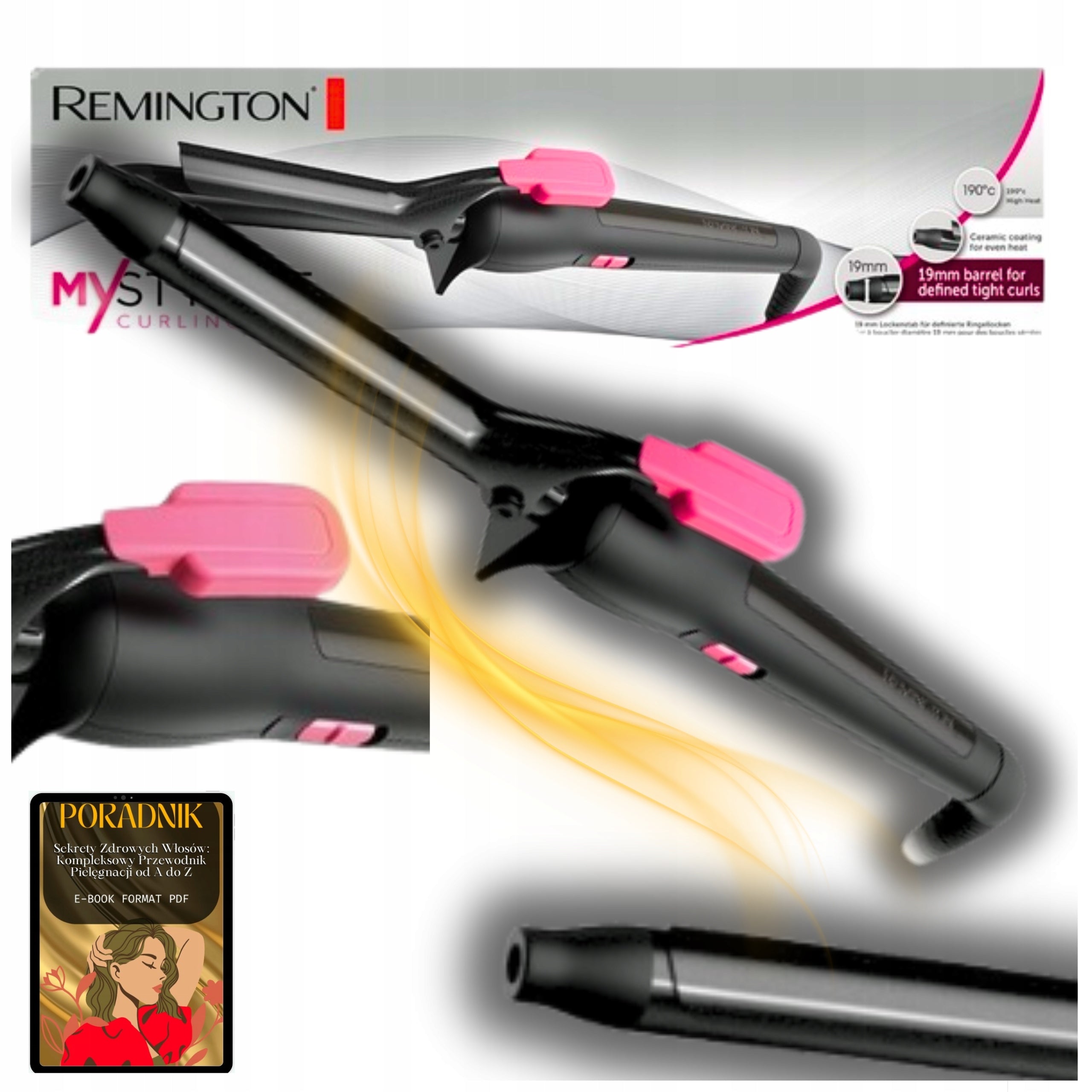 TRADITIONAL CURLING IRON REMINGTON FOR WOMEN'S HAIR WAVING +FREEBIE