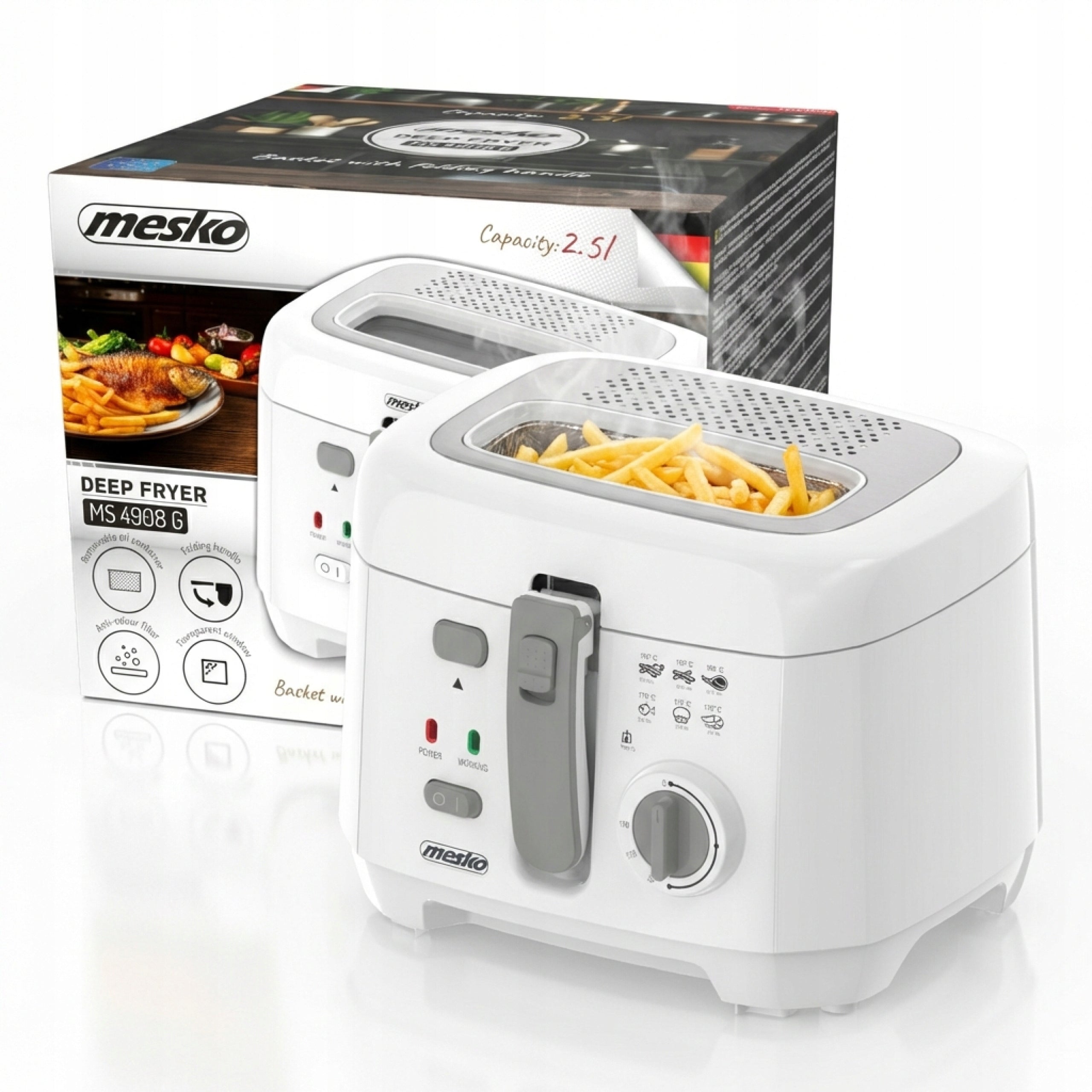 TRADITIONAL FRYER OIL FRYER LARGE 1800W 2,5L