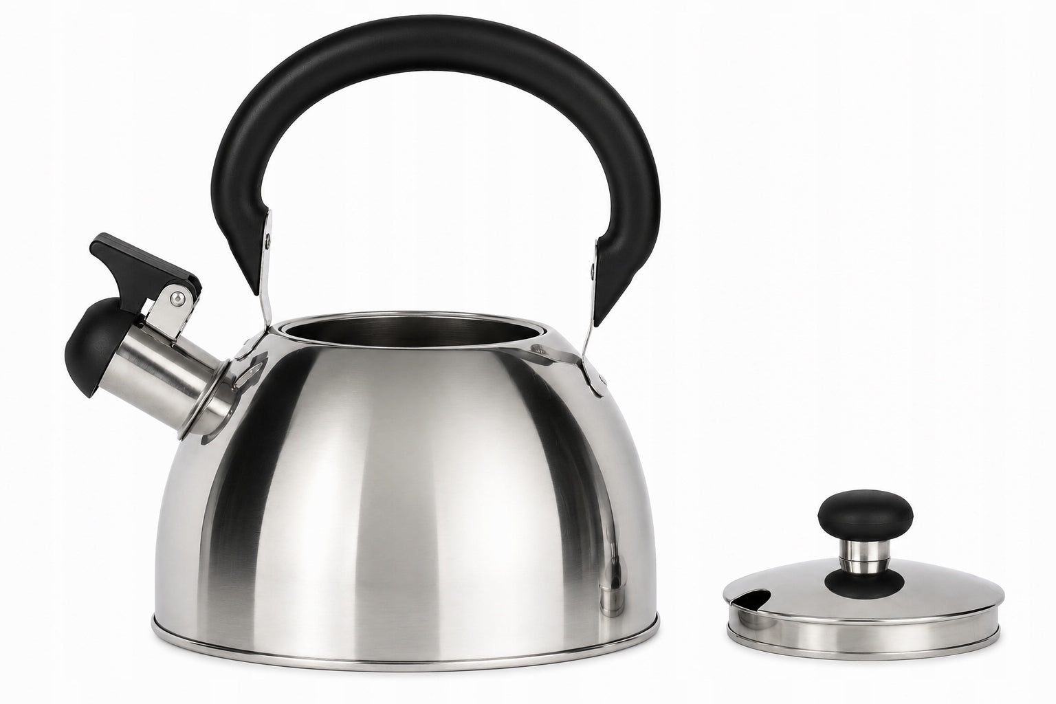 TRADITIONAL KETTLE steel SMALL 2L WITH WHISTLE GAS INDUCTION Ronner AUSTRIA Brand Rossner