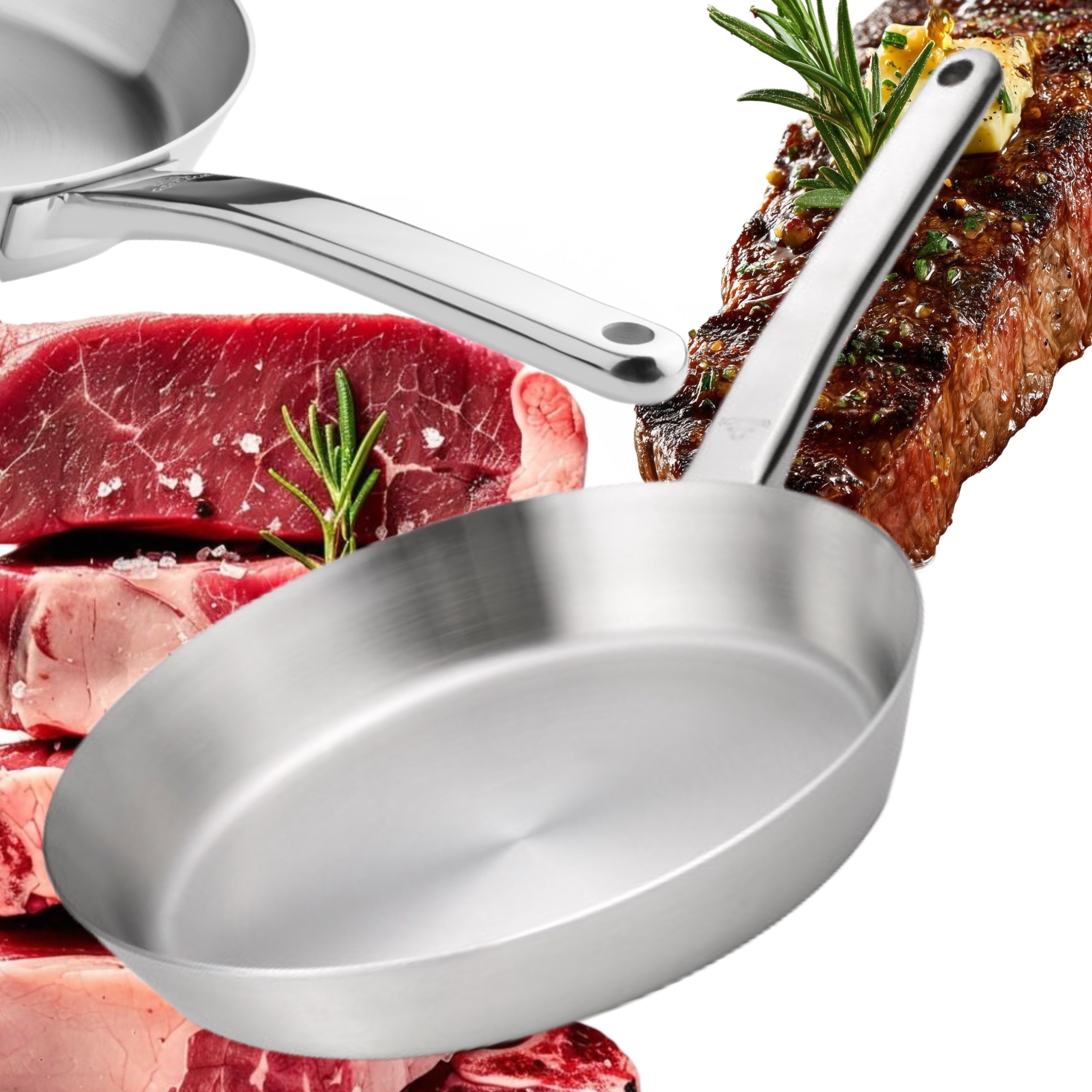 TRADITIONAL KITCHEN STEEL PAN GERLACH PRESTIGE 24CM STAINLESS STEEL
