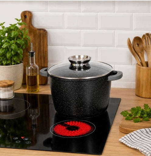 TRADITIONAL MARBLE POT WITH LID HIGH 10L INDUCTION GAS XXL Ø28 cm Manufacturer code GAR1445