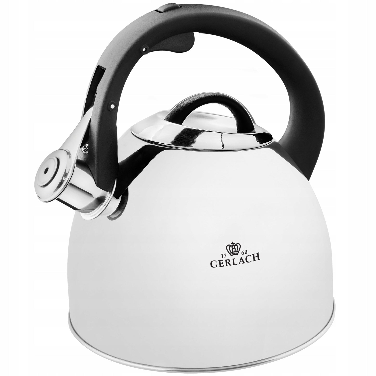 TRADITIONAL STEEL KETTLE WITH WHISTLE GAS INDUCTION GERLACH AMBIENTE 2,8L Packaging status original