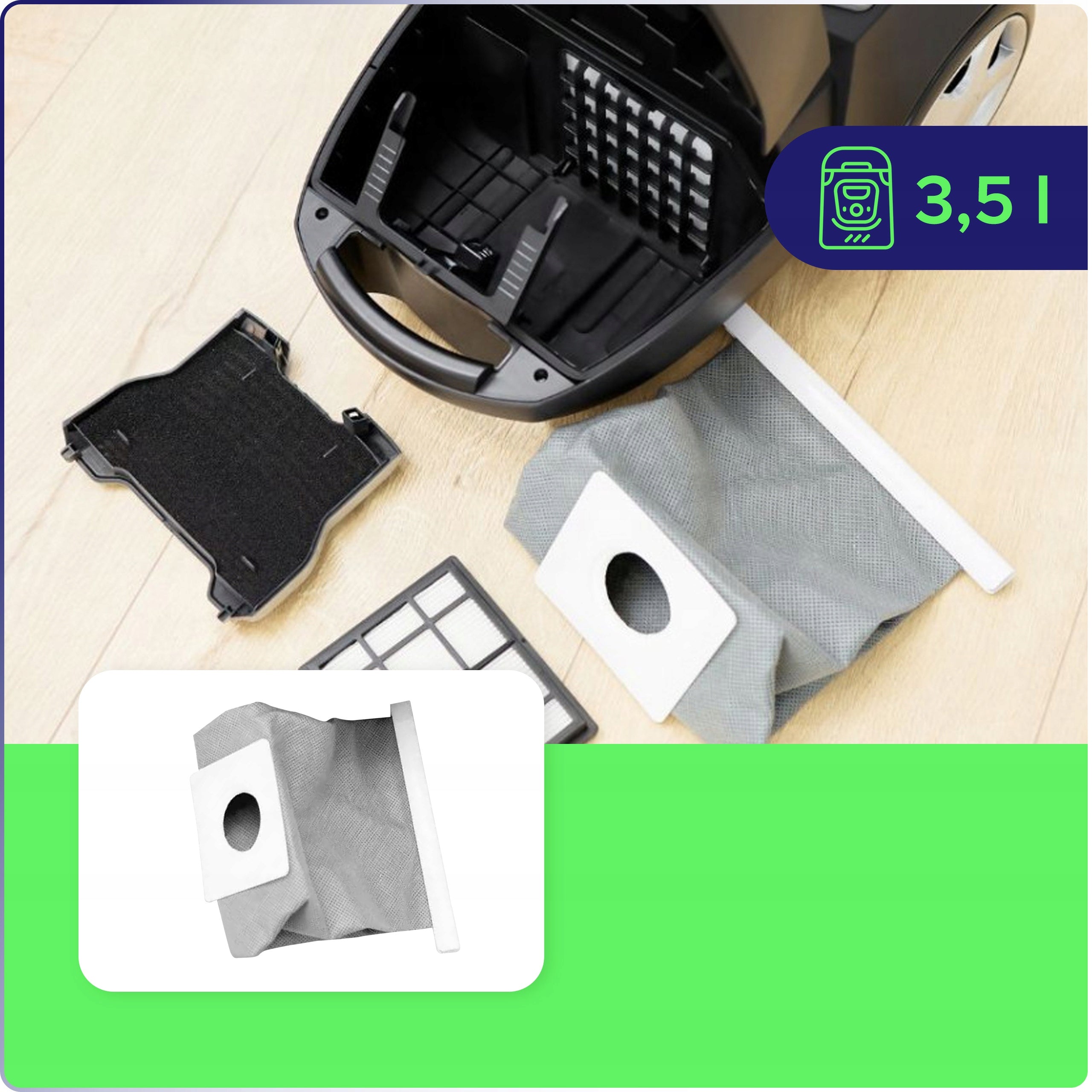 TRADITIONAL VACUUM CLEANER MPM MOD-54 BAG STRONG 850W HEPA13 INDUSTRIAL Brand MPM
