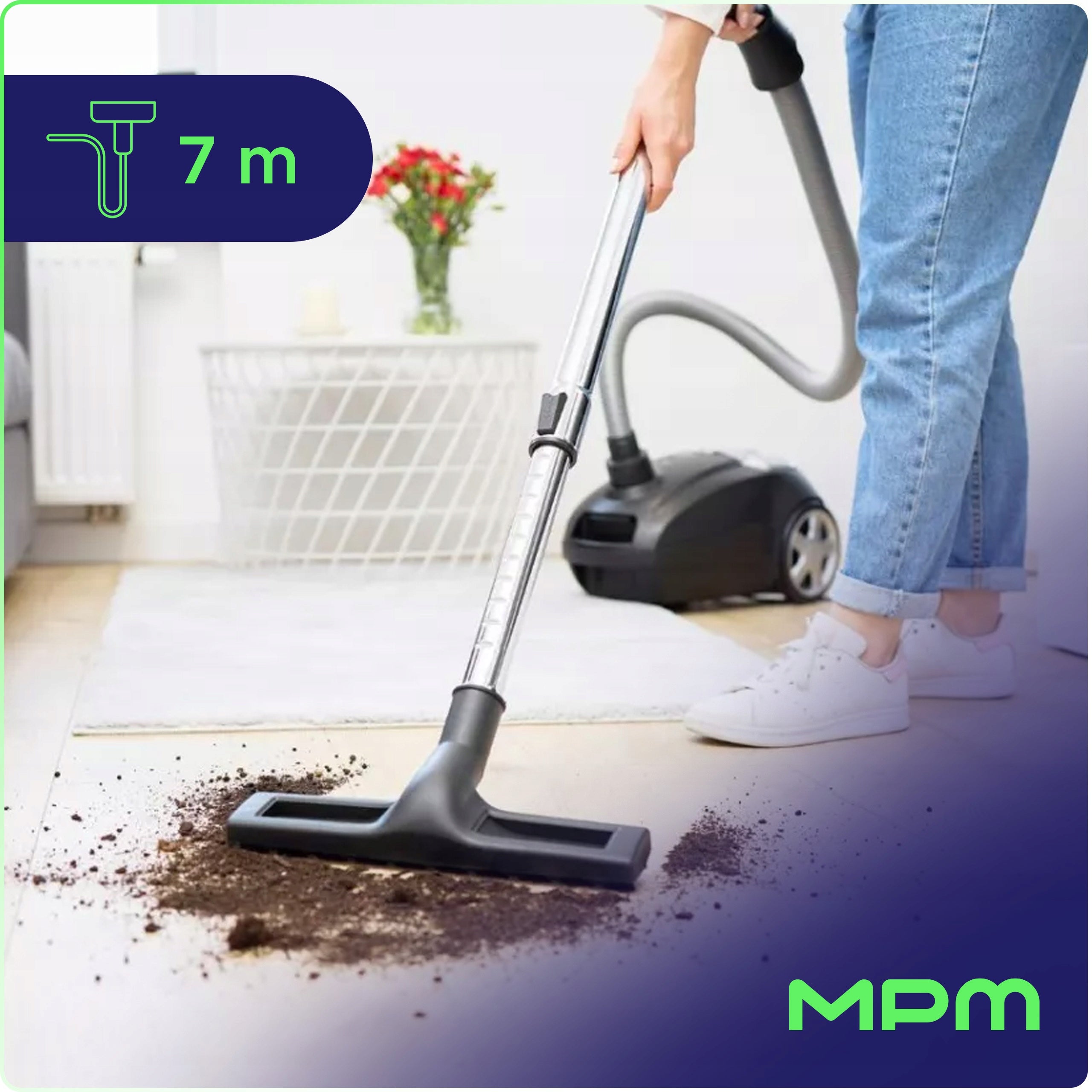 TRADITIONAL VACUUM CLEANER MPM MOD-54 BAG STRONG 850W HEPA13 INDUSTRIAL Model MOD-54