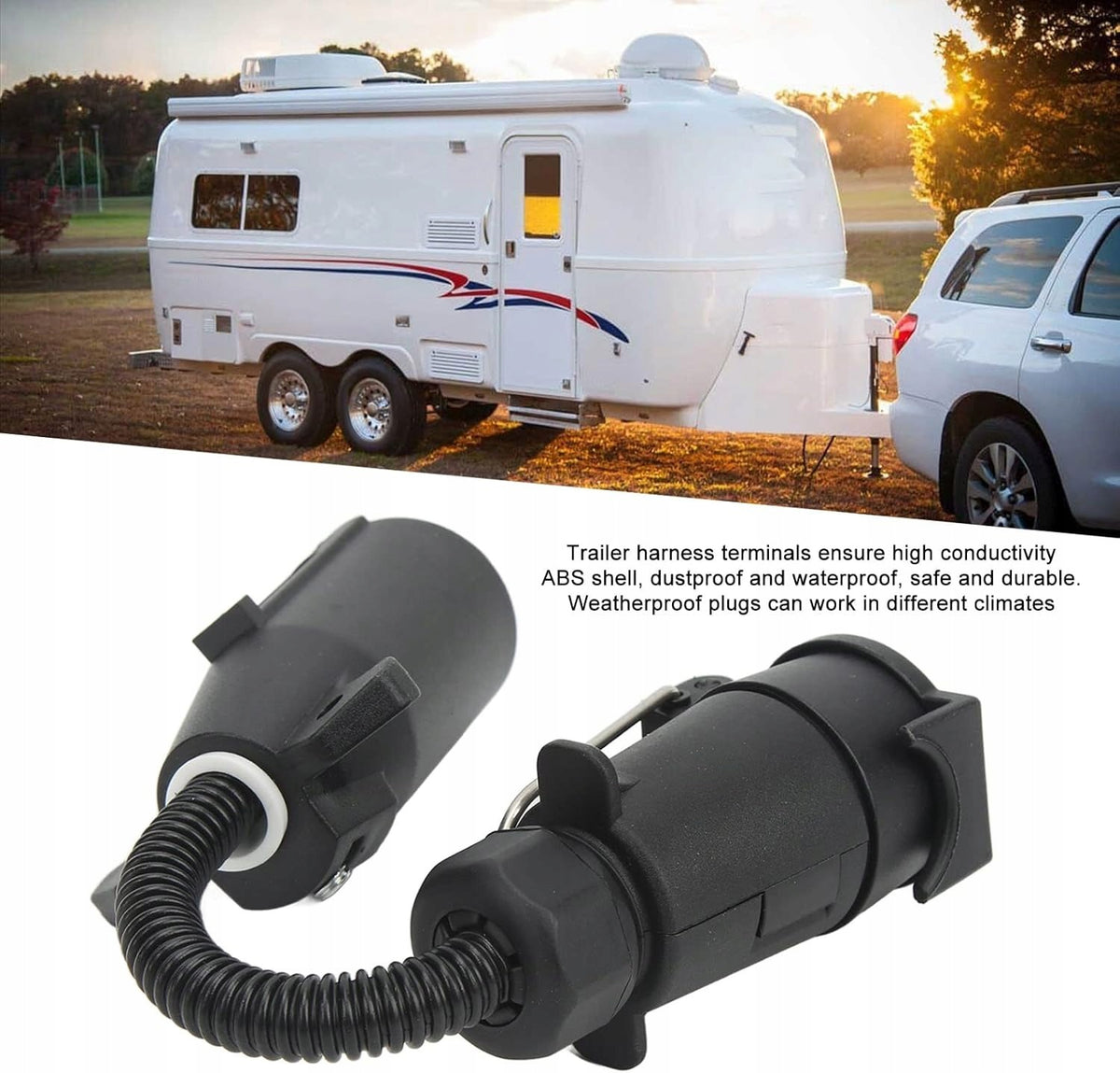 TRAILER ADAPTER 7-PIN EUROPEAN SOCKET TO USA CONVERTER Manufacturer RA