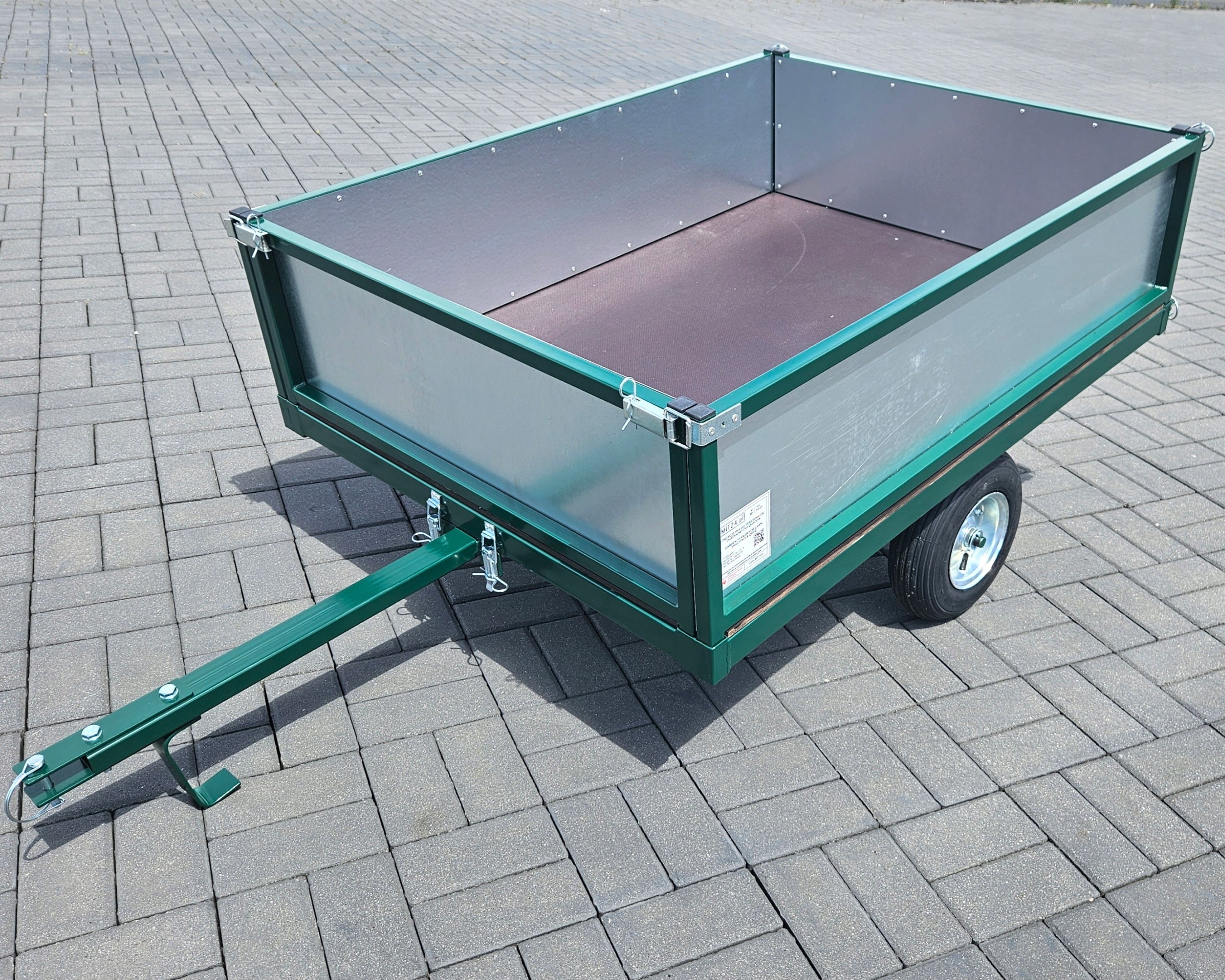 TRAILER FOR TRACTOR MOWER QUAD GARDEN TIPPER TROLLEY KIPER STRONG Brand MIT24.pl