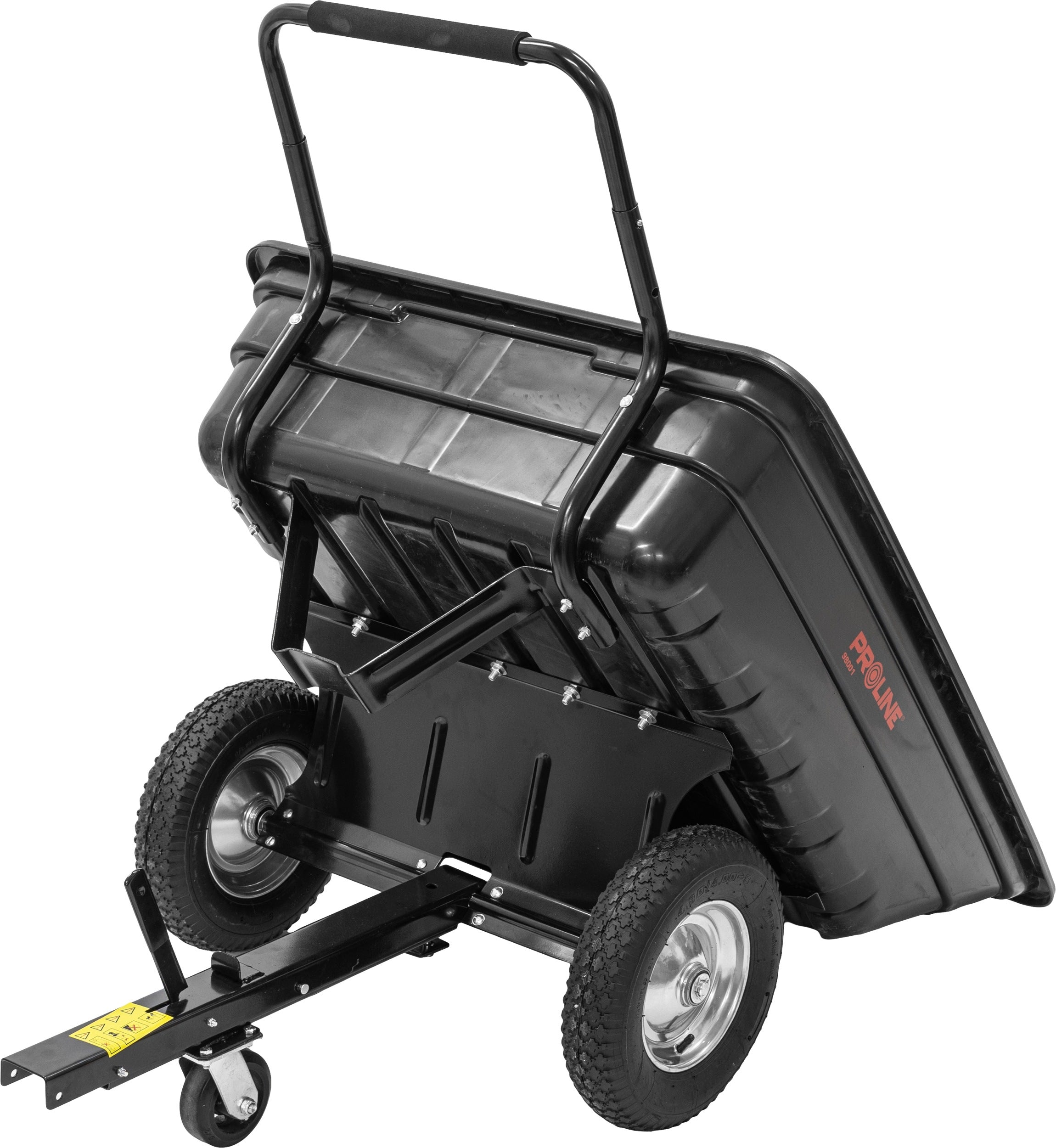 TRAILER WHEELBARROW GARDEN TROLLEY PROLINE 98001 PLASTIC BOX LOAD.300KG Brand Proline