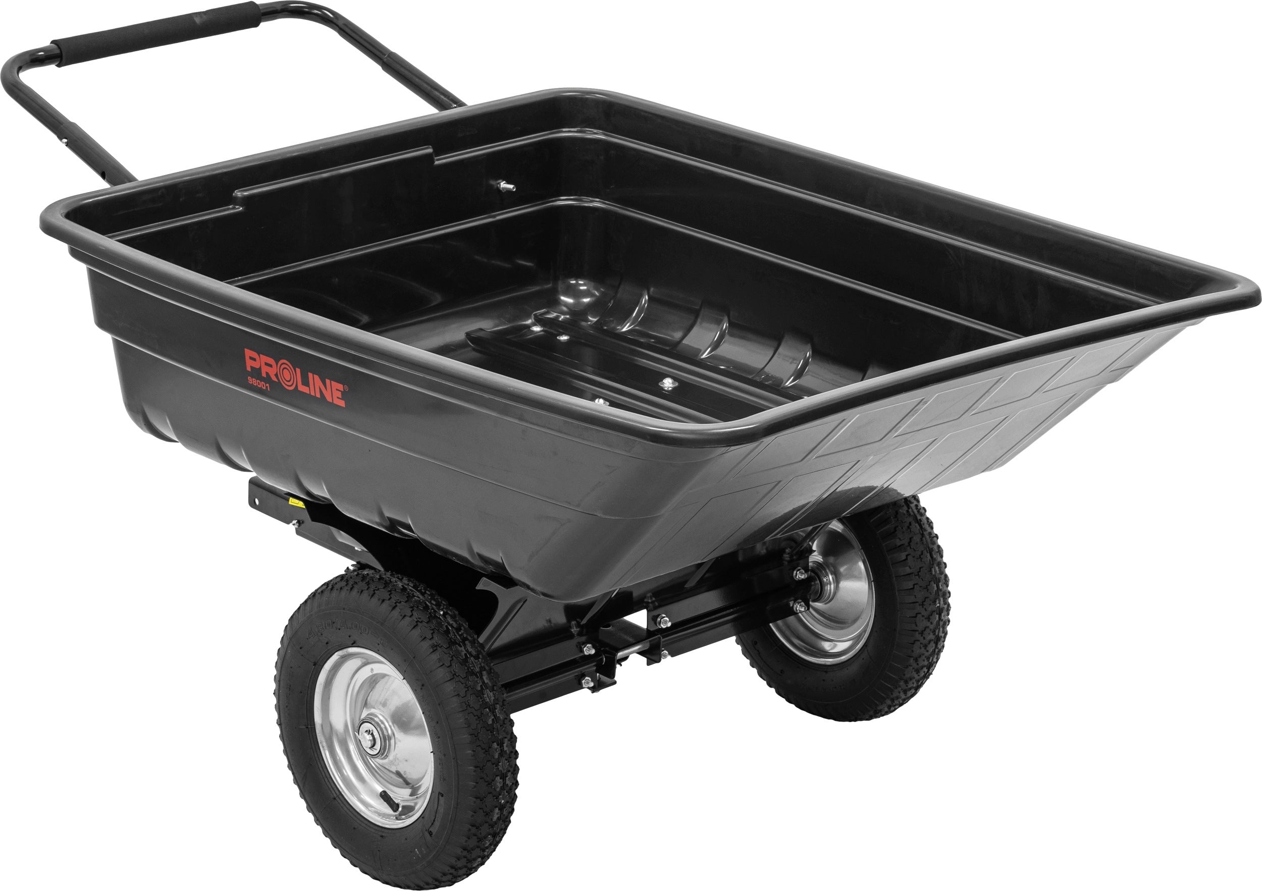 TRAILER WHEELBARROW GARDEN TROLLEY PROLINE 98001 PLASTIC BOX LOAD.300KG