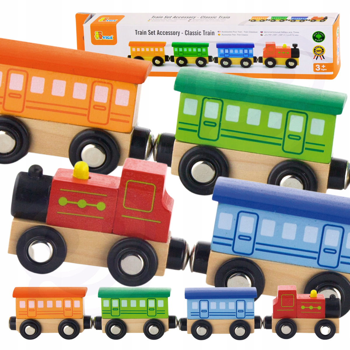 TRAIN QUEUE FOR MAGNESIUM WAGONS TOY FOR CHILDREN VIGA SET Manufacturer code 6934510508197