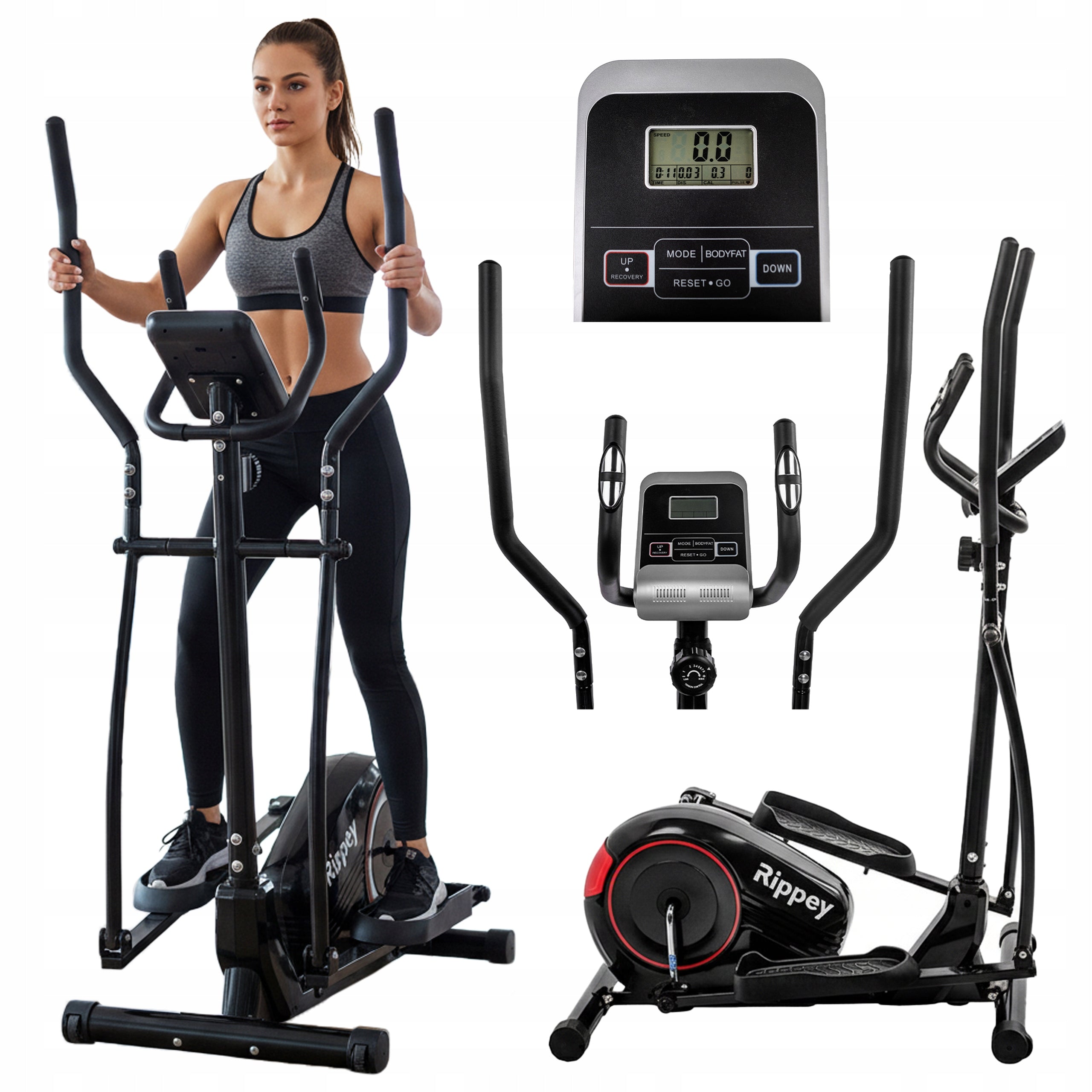 TRAINER ELLIPTICAL EXERCISE BIKE ELLIPTICAL CROSS TRAINER MAGNETIC FLEX BLACK