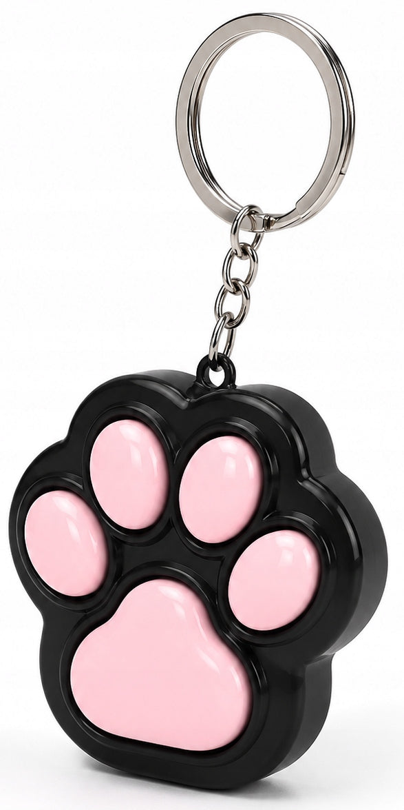 TRAINING CLICKER FOR DOG AND CAT – CLICKER IN THE SHAPE OF A PAW PINK KEYCHAIN