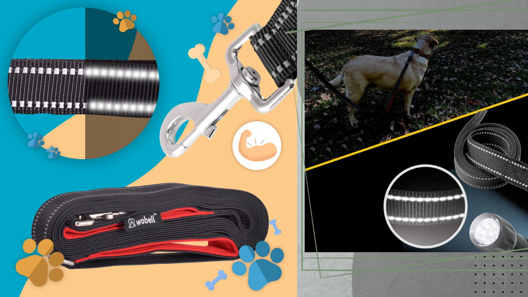 TRAINING LEASH FOR DOG STRONG 5m LONG REFLECTIVE ROPE DURABLE EAN (GTIN) 5903738824151