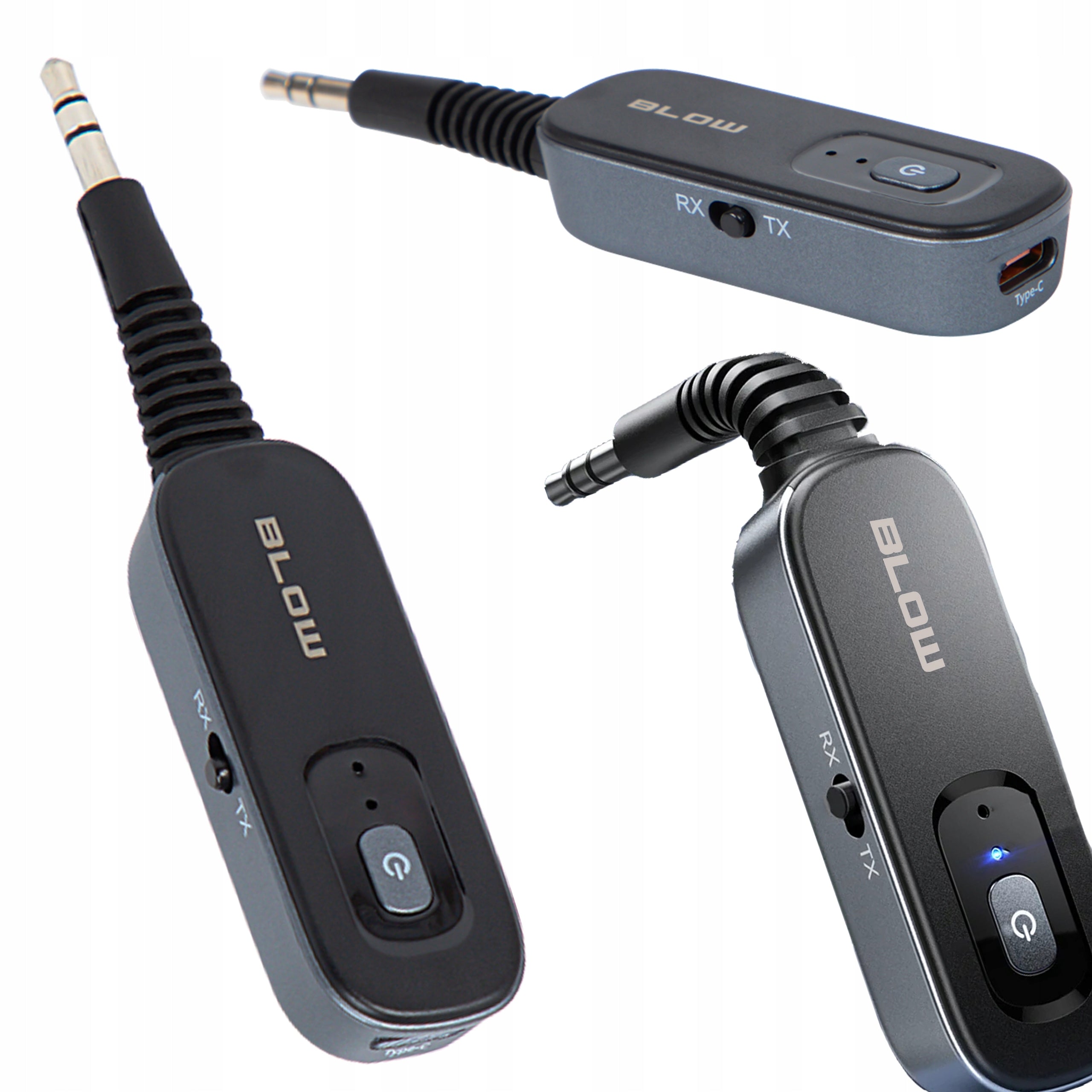 TRANSMITTER RECEIVER BLUETOOTH TRANSMITTER 2IN1 AUX MINIJACK 3,5MM TX RX USB-C